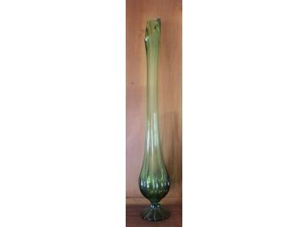 Viking Green Swung Glass Vase