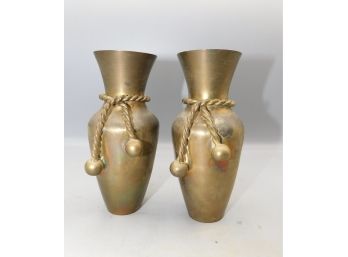 Brass Bud Vases - 2 Total