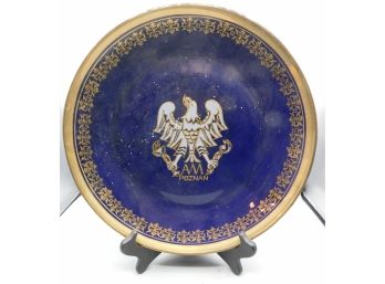 Chodziez China Hand Painted AM Poznan Eagle Decorative Plate