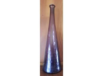 Amethyst Cone Shaped Glass Vase