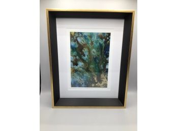 'petite2' Framed Marble Colored Artwork Artist Signed 73/2000