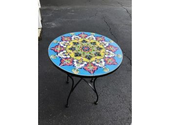 Colorful Mosaic Tile Side Table