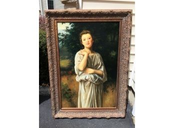 Young Girl Portrait Oil Painting Replica Of William-Adolphe Bouguereau By G. Daniel