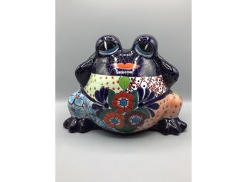 Talavera Pottery Store Hand Painted Frog Planter