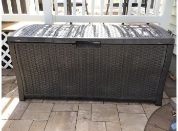 Wicker Woven Style Resin Outdoor Storage Box
