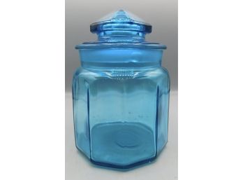 Unique Blue Glass Apothecary Jar