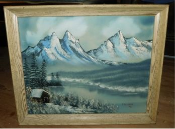 1990 T. McGrath Signed Oil On Canvas Winter Landscape Framed