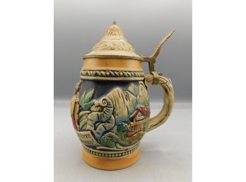 Hand Painted Mountain Scene Stein -  Made In Germany