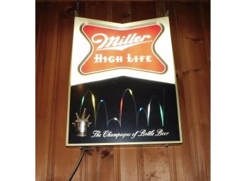 Miller High Life Lighted Advertising Sign