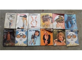 1960s Playboy Magazines - 12 Total