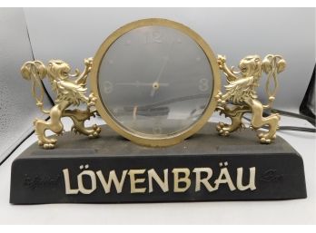 Lowenbrau Beer Advertising Clock Decor