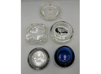 Glass Ashtrays- Assorted Lot - 5 Total