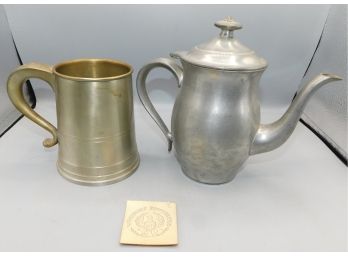 Woodbury Pewters Teapot With Mug