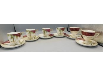 Sphinx Exclusive Porcelain Tea Cup Set - 13 Total - Made In Japan