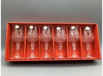 Cristal D' Arques 'longchamp' Genuine Lead Crystal Mini Stemmed Glasses - Set Of 6 In Original Box