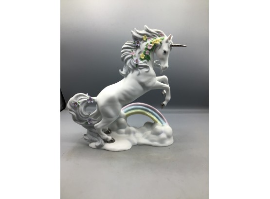 1996 Princeton Gallery - Loves Rainbow - Limited Edition Fine Porcelain Hand Painted Figurine