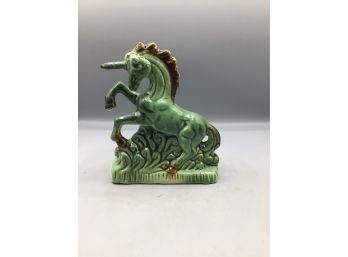 Vintage Ceramic Glazed Unicorn Figurine