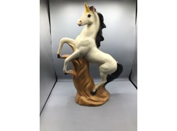 Unicorn Ceramic Hand Painted Figurine - Made In Mexico