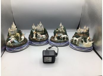 2002 Hawthorne Village - Mimi Jobes Land Of Enchantment Village Collection - 4 Total With Power Adapter