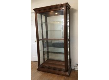 Pulaski Furniture Two-way Sliding Door Lighted Curio With 5 Glass Shelves #21015