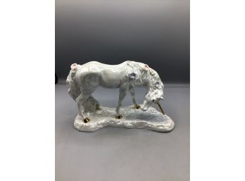 1997 Princeton Gallery - The Opal Moon Unicorn - Limited Edition Fine Porcelain Hand Painted Figurine