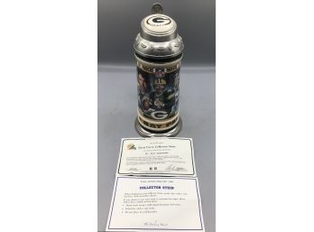 The Danbury Mint - Brett Favre Collector Stein With Certificate Of Authenticity