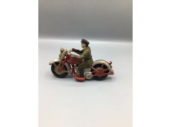 Antique Cast Iron Motorcycle Toy