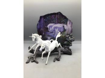 The Bradford Exchange 2006 Limited Edition Celestial Treasures By Amanda Swartz Resin Unicorn Wall Decor