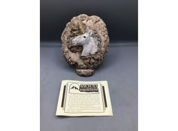 Albert Alfaro Unicorn Style Stone Sculpture Decor With Certificate Of Authenticity #AF20
