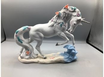 1993 Princeton Gallery - Loves Paradise - Handcrafted Fine Porcelain Unicorn Figurine