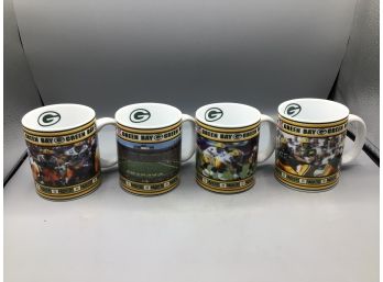 The Danbury Mint - Green Bay Packers Game Day Mugs - 4 Total