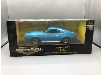2000 Ertl Collection - American Muscle 1969 AMC AMX 1:18 Scale Limited Edition Die Cast Car With Box