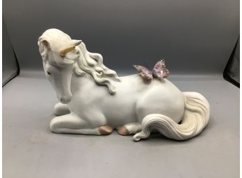 1986 Enesco Unicorn Ceramic Hand Painted Figurine