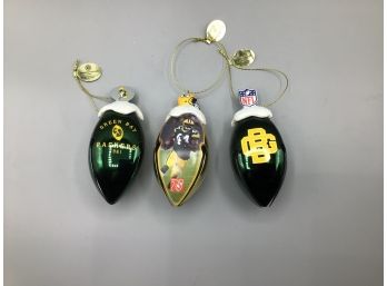 The Green Bay Packers - Bradford Exchange Football Bell Ornaments - 3 Total