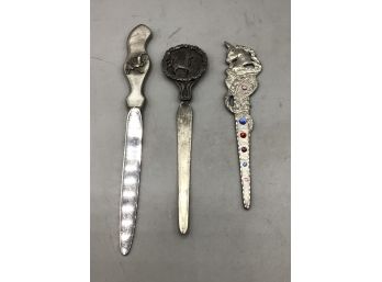 Pewter Letter Openers - 3 Total