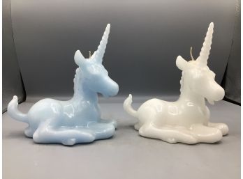 Unicorn Style Decorative Candles - 2 Total