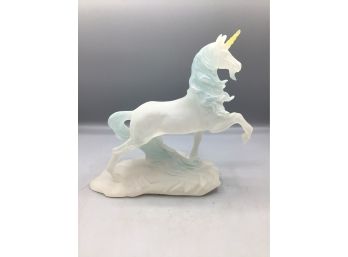 Unicorn Frosted Lucite Figurine - Made In China