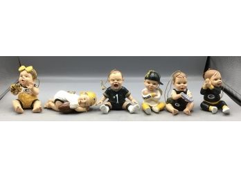 The Bradford Exchange 2012 - Born To Be A Packers Fan Ornament Collection - 6 Total