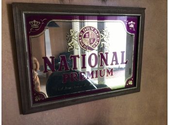 National Premium Beer Mirrored Plaque