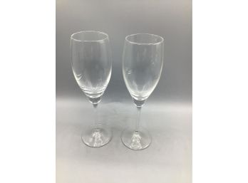 Large Flute Glasses - Set Of Two