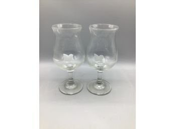 Kauai Lagoons Frosted Drinking Glasses - Set Of Two