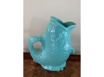 Nantucket Home Blue Ceramic Koi Fish Pitcher/vase