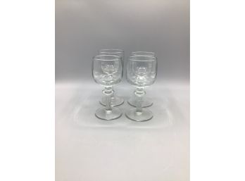 Short Stem Goblet Drinking Glasses - Set Of Four