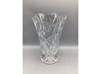 Cut Glass Ornate Design Decorative Vase