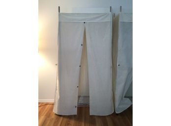 Metal Standing Wardrobe With Canvas Cover