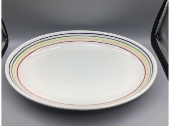 The Source Ceramic Rainbow Trim Serving Platter