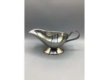 Silver Tone Gravy Boat With Handle