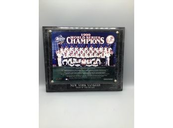 New York Yankees 1999 World Series Champions Photo Plaque