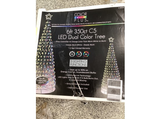 Color Switch Plus 6 Ft. 350 Ct. C5 LED Dual Color Tree In Original Box