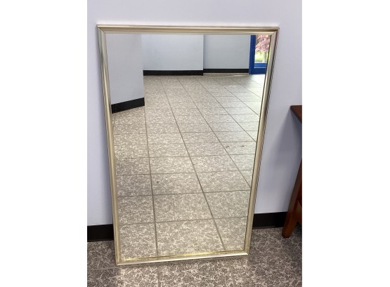Silver Framed Rectangular Wall Mirror